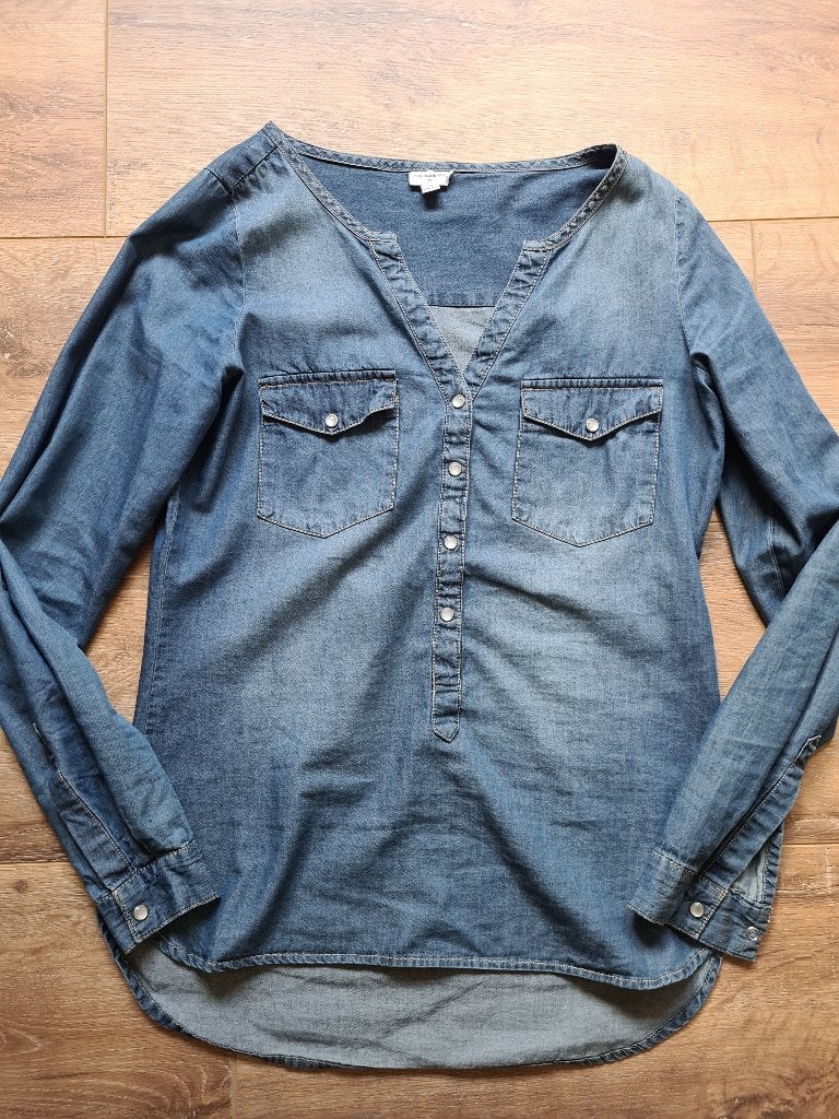 Nieuwe blauwe blouse van Jacqueline de Yong maat 34, Blauw, Nieuw, Ophalen of Verzenden, Maat 34 (XS) of kleiner