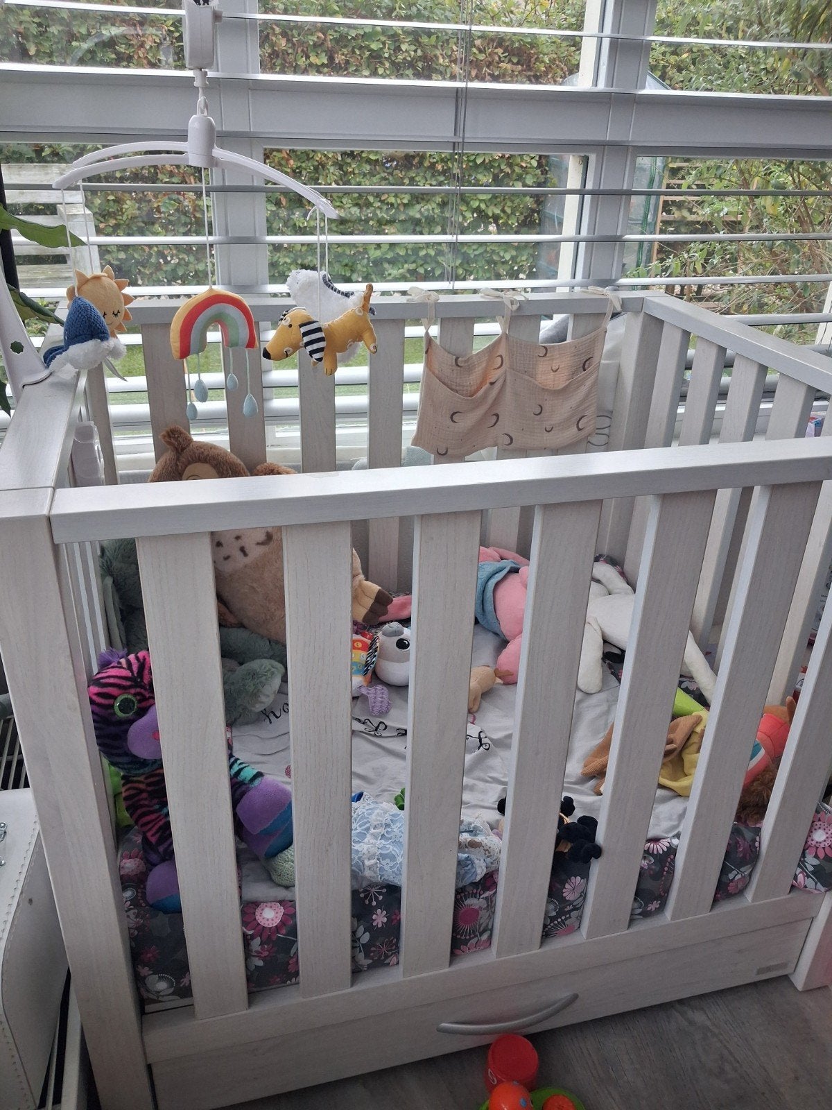 Wit houten box met lade - TWF, Kinderen en Baby's, Ophalen, Gebruikt, Boxkleed