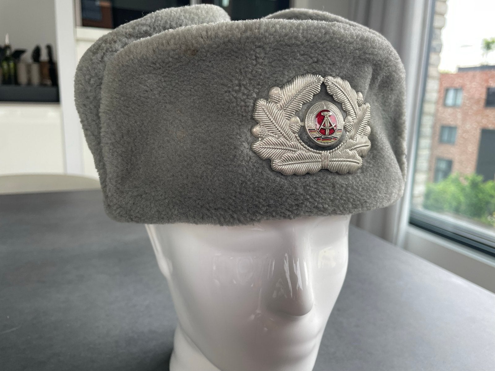 Duitse DDR NVA Uschanka - Koude Oorlog Periode, Verzamelen, Ophalen of Verzenden, Landmacht, Duitsland, Kleding of Schoenen