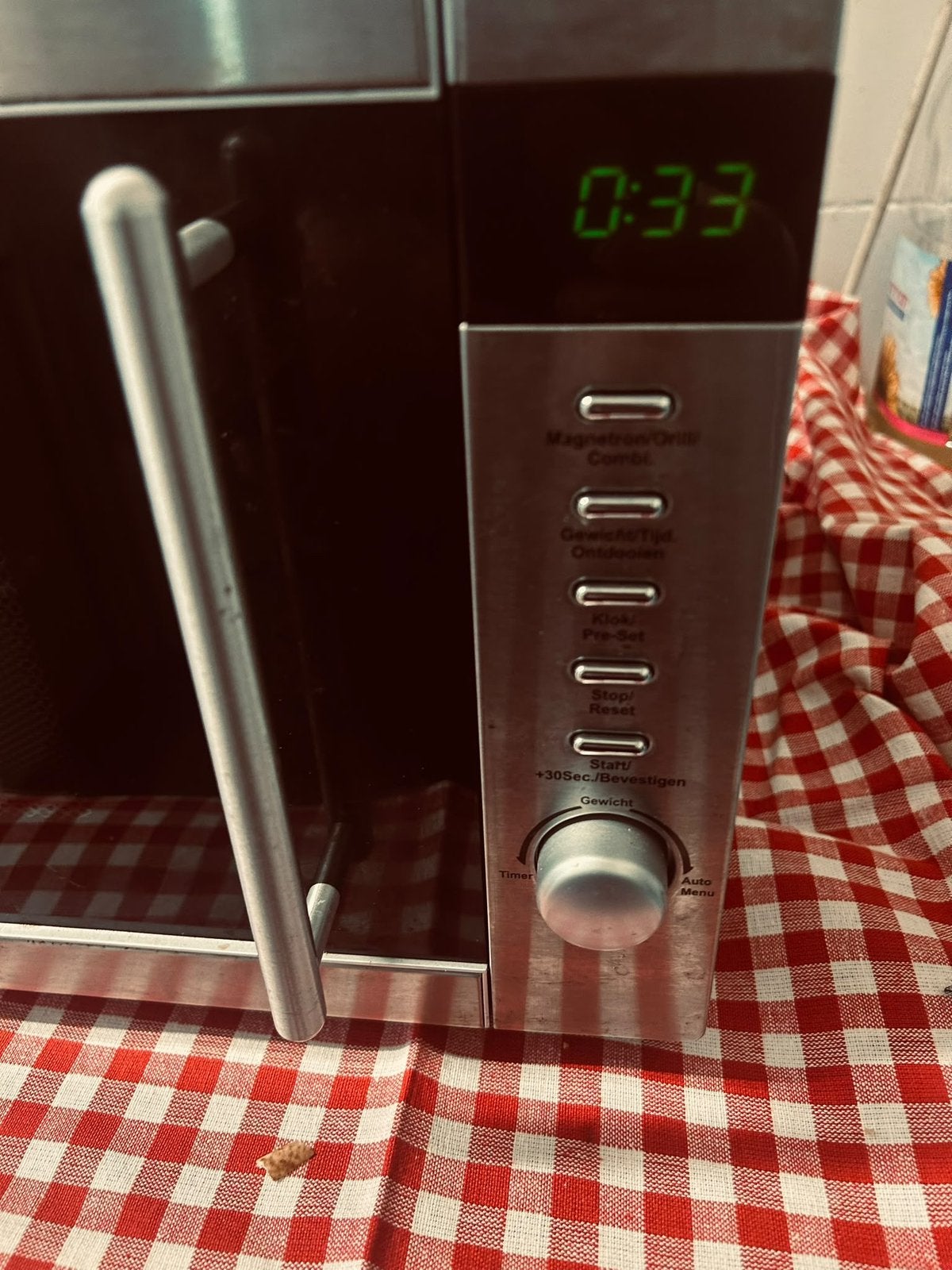 Goedewerkende blokker combi/grill magnetron, Ophalen, Gebruikt