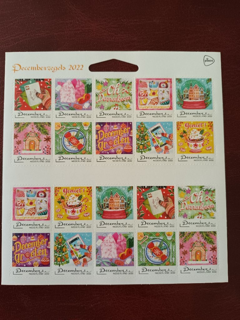 Decemberzegels 2021 > compleet vel van 20 > Luxe postfris !, Postzegels en Munten, Ophalen of Verzenden, Na 1940, Postfris