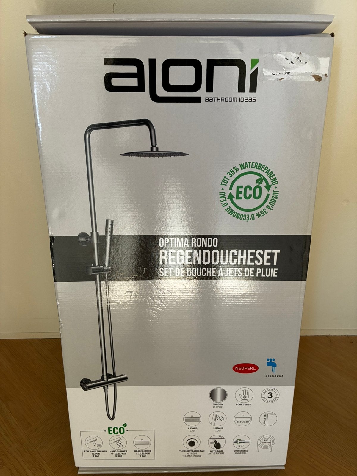 Nieuwe regendouche set, Ophalen, Zo goed als nieuw, Chroom, Douche