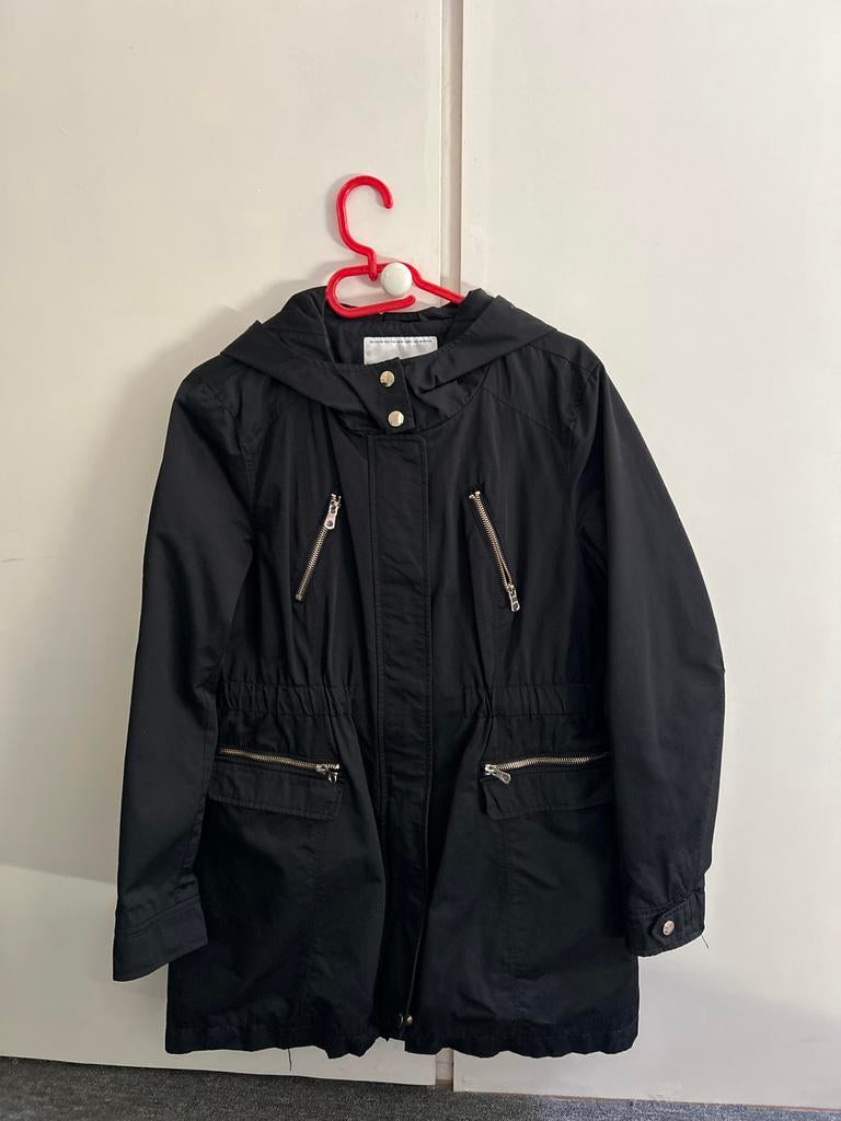 Zwarte Only Parka Jas - Zo goed als nieuw, Kleding | Dames, Ophalen, Zo goed als nieuw, Zwart