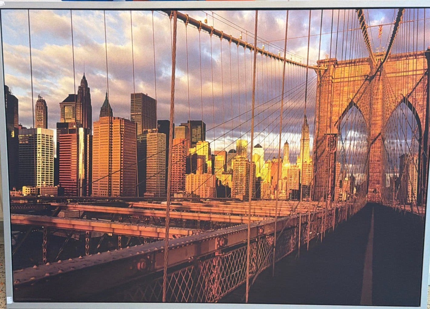 Canvas Ikea Brooklyn Bridge-New York skyline in nieuwstaat, Ophalen, Zo goed als nieuw, 125 cm of meer, Foto of Poster