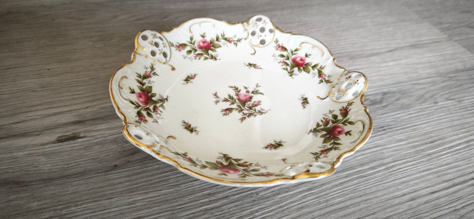 Rosenthal Moliere Voetenschaal met Rozen Decor, Ophalen of Verzenden