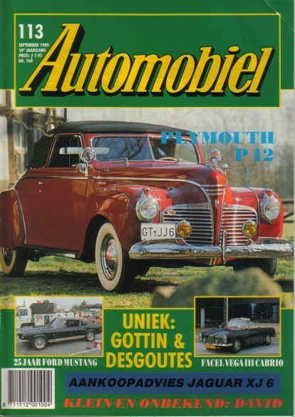 Automobiel 113 1989 : Ford Mustang - Jaguar XJ6 - Facel Vega, Ophalen of Verzenden, Gelezen, Algemeen