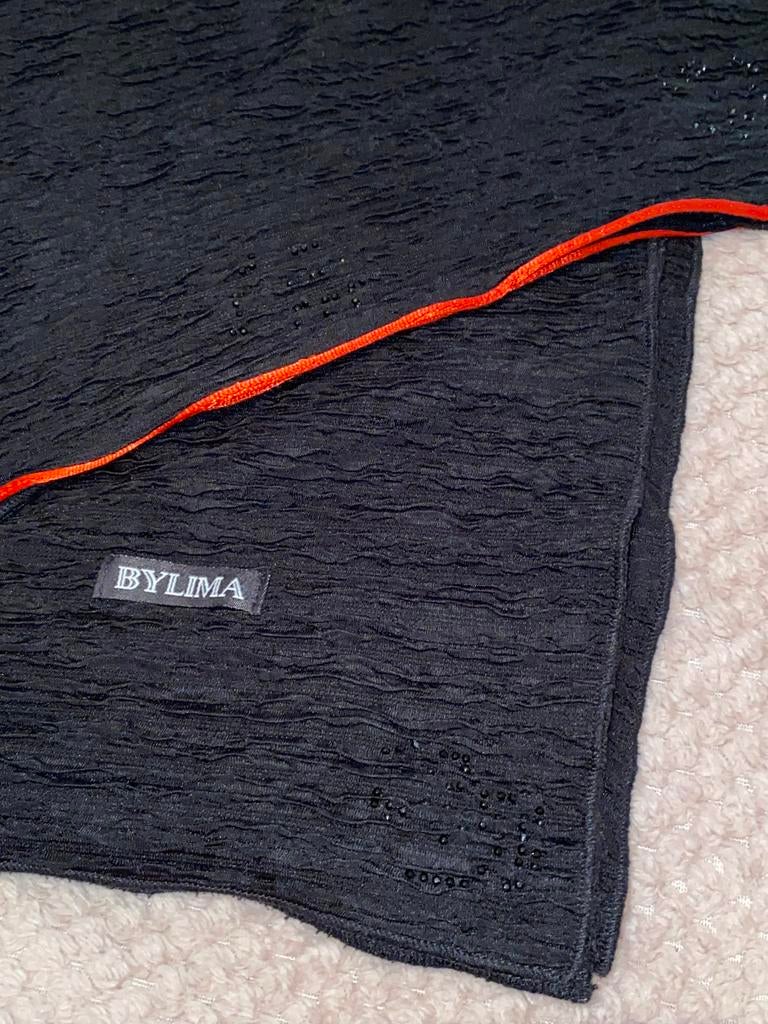Limited Edition Hoofddoek ByLima Black on Black Cloud, Ophalen of Verzenden, Zo goed als nieuw, Sjaal