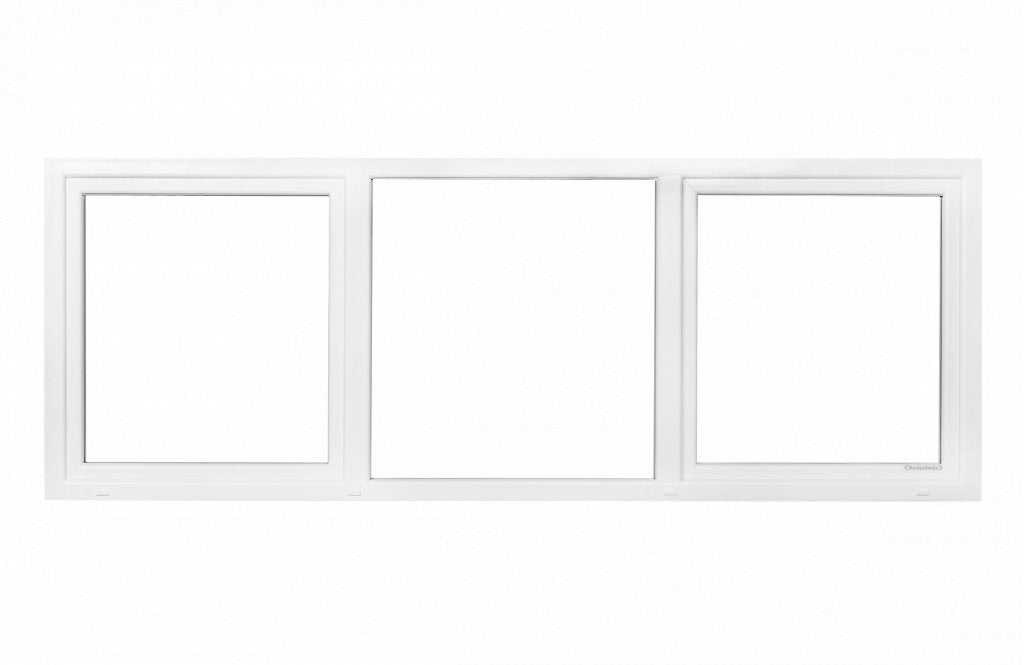 Kunststof antraciet kozijn b300 x h110 dk-v-dk RAL 7016, Niet ingevuld, Kunststof, 225 cm of meer, Overige typen