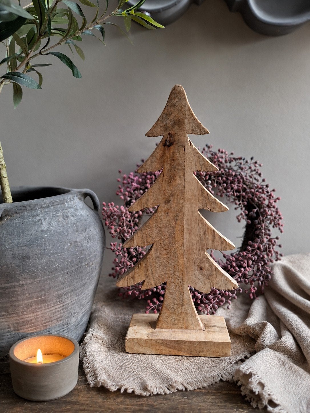 mooie houten kerstboom, Ophalen of Verzenden