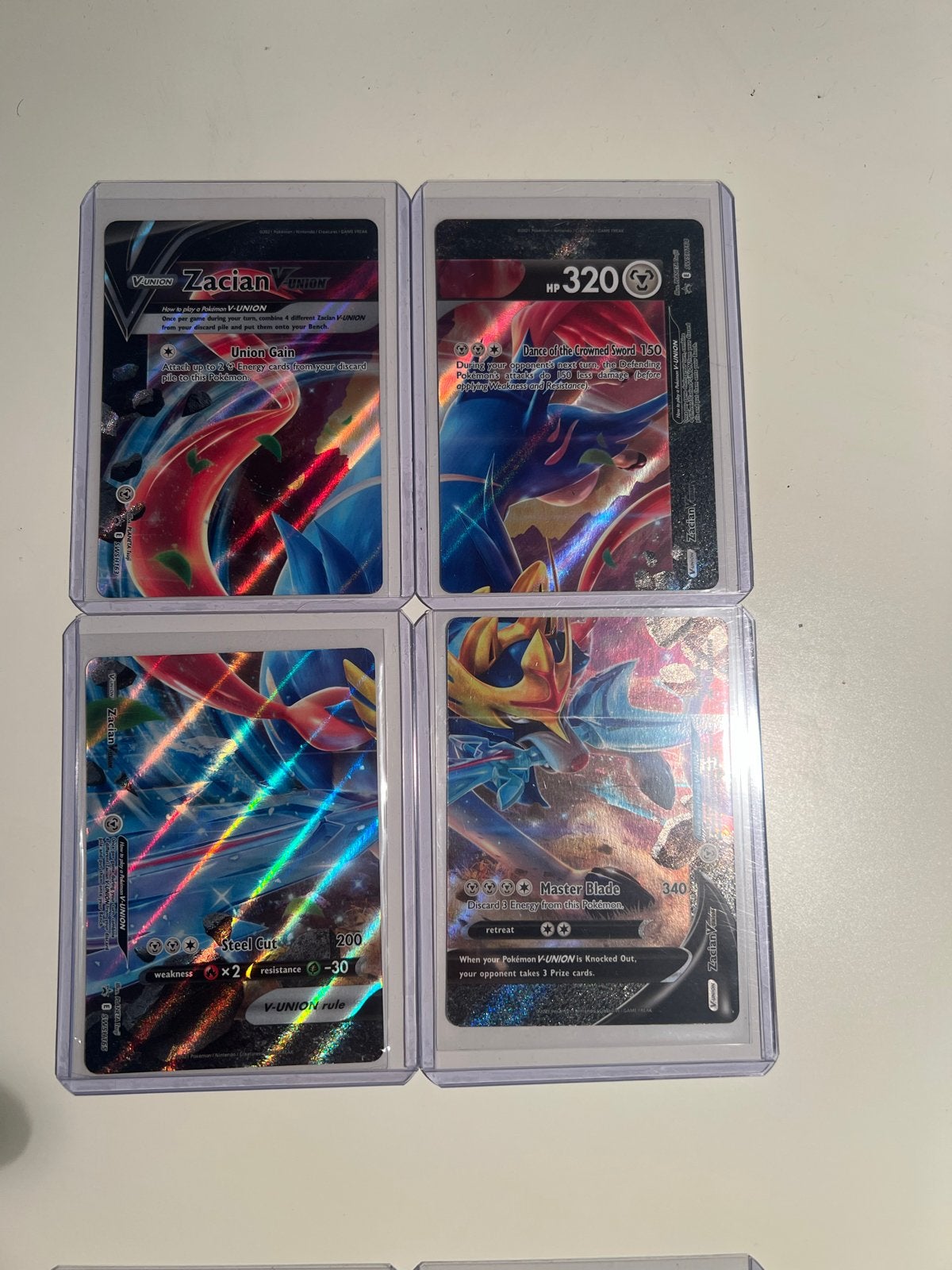 Zacian V-UNION perfecte staat !, Ophalen of Verzenden, Zo goed als nieuw, Meerdere kaarten, Foil