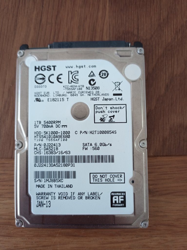 Harddisk 2,5 inch 1tb hitachi, Ophalen, Nieuw, Intern, Desktop