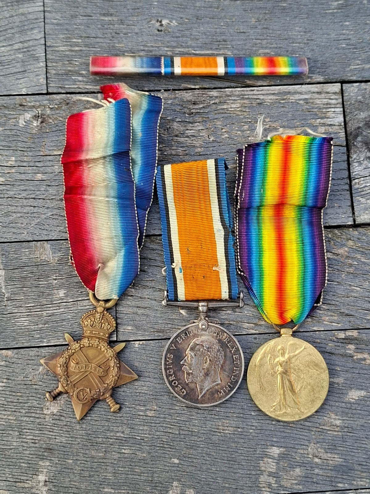 WO1 Engelse medailles op dezelfde naam A.O.C, Ophalen of Verzenden, Landmacht, Engeland, Lintje, Medaille of Wings