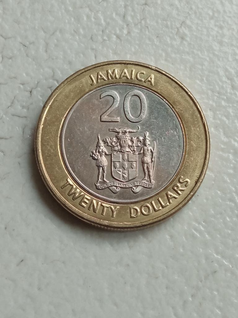 Jamaica 20 dollar 2000., Ophalen of Verzenden, Midden-Amerika, Losse munt