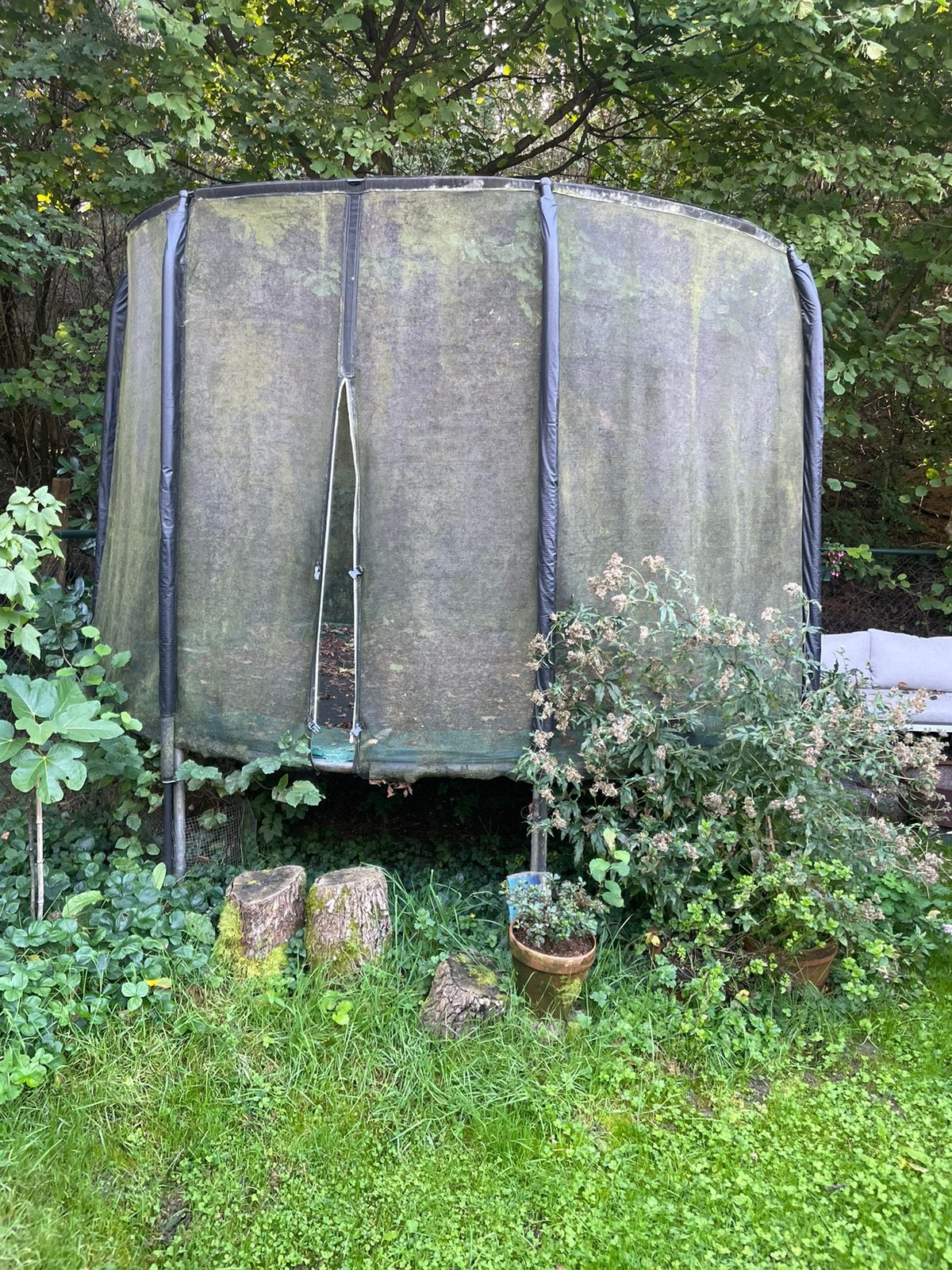 Gratis trampoline  met veilgheidsnet 4 bij 4