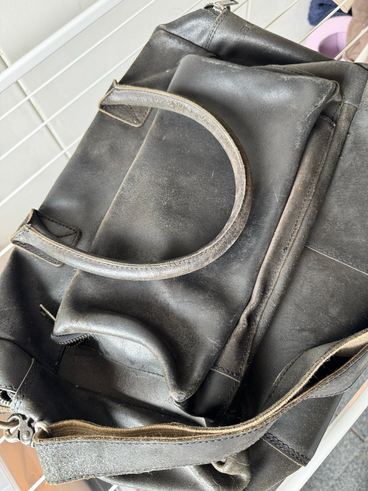 Burkely Leren Handtas/Schoudertas - Zwart, Sieraden, Tassen en Uiterlijk, Tassen | Damestassen, Ophalen of Verzenden, Gebruikt