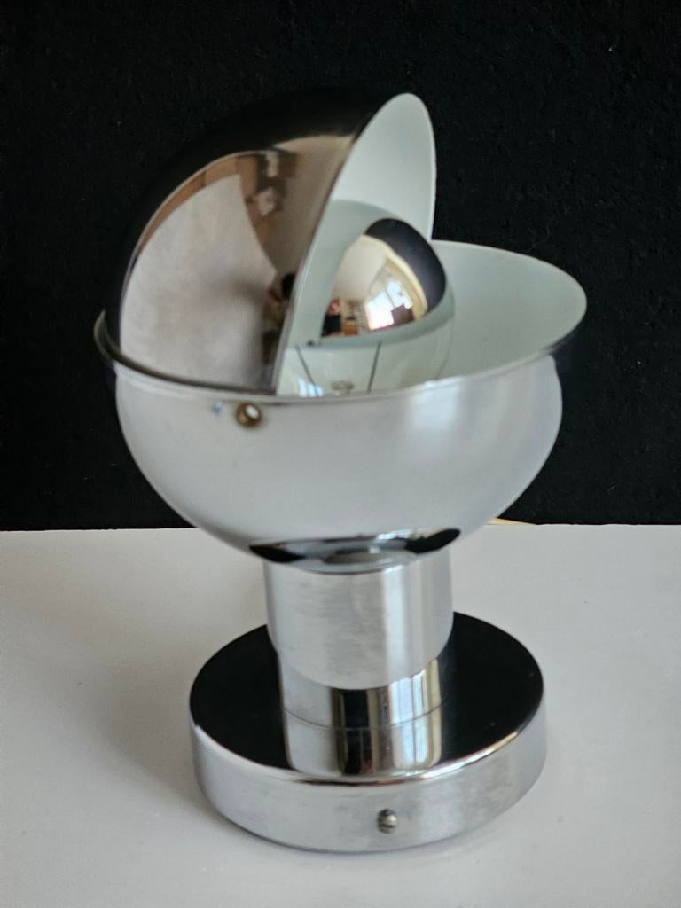 Vintage Goffredo Reggiani chroom eclipse tafellamp jr.60, Ophalen of Verzenden