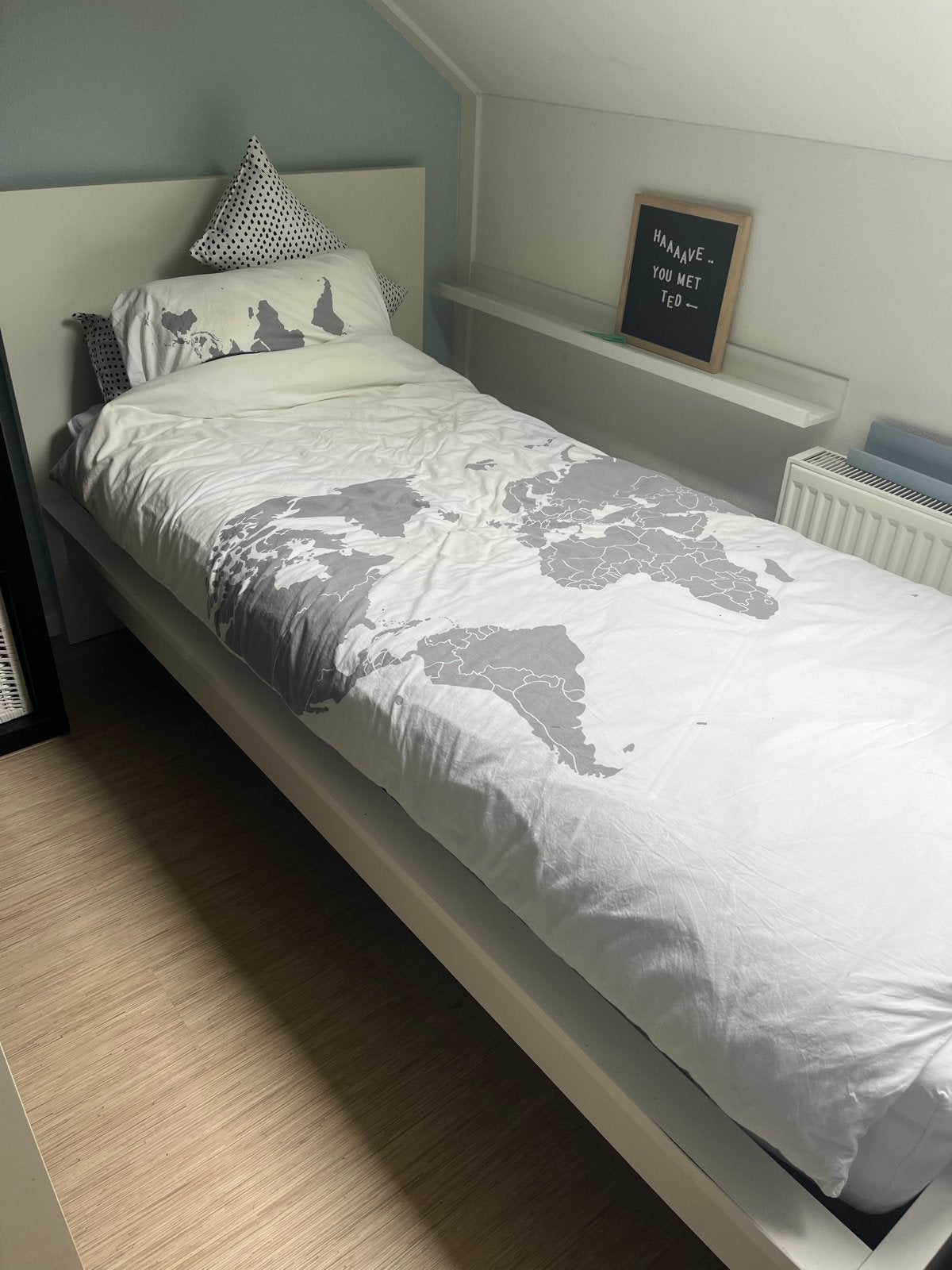 IKEA Malm Eenpersoonsbed (90x200 cm), Ophalen, 90 cm, Eenpersoons, Wit
