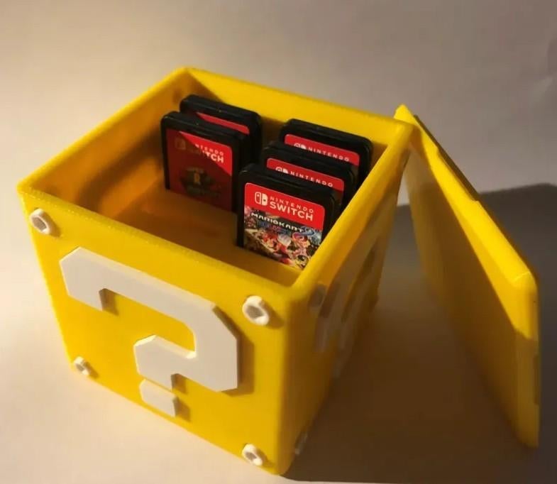 Super Mario vraagteken opbergbox voor 10 spelletjes! Nieuw, Decoratie, Nieuw, Ophalen of Verzenden, Draadloos