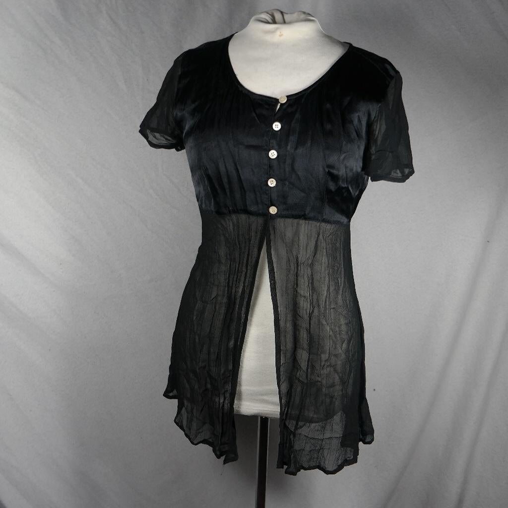 Sexy zwarte damesblouse.Mt S.Merk Topshop, Kleding | Dames, ., Zwart, Ophalen of Verzenden, Zo goed als nieuw