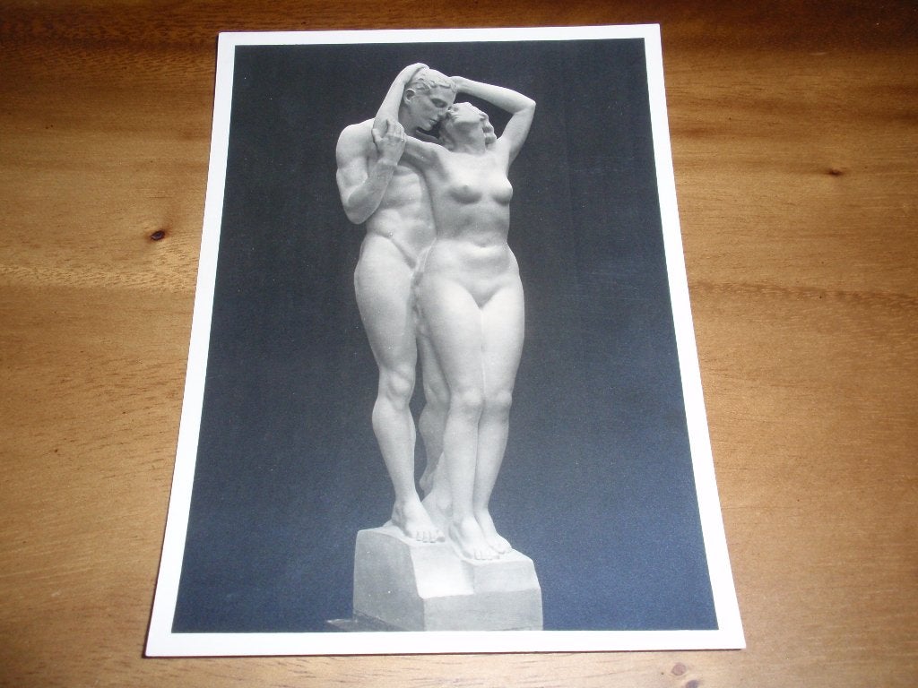 Josef Thorak Zwei Menschen Haus der Deutschen Kunst Naakt, Verzenden, 1920 tot 1940, Ongelopen, Politiek en Historie