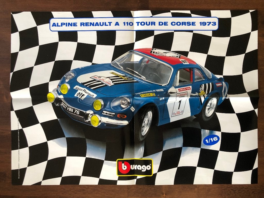 Poster BBurago 1: 18 modellen van Alpine Renault A 110, Boeken, Ophalen of Verzenden, Nieuw, Renault, BBurago