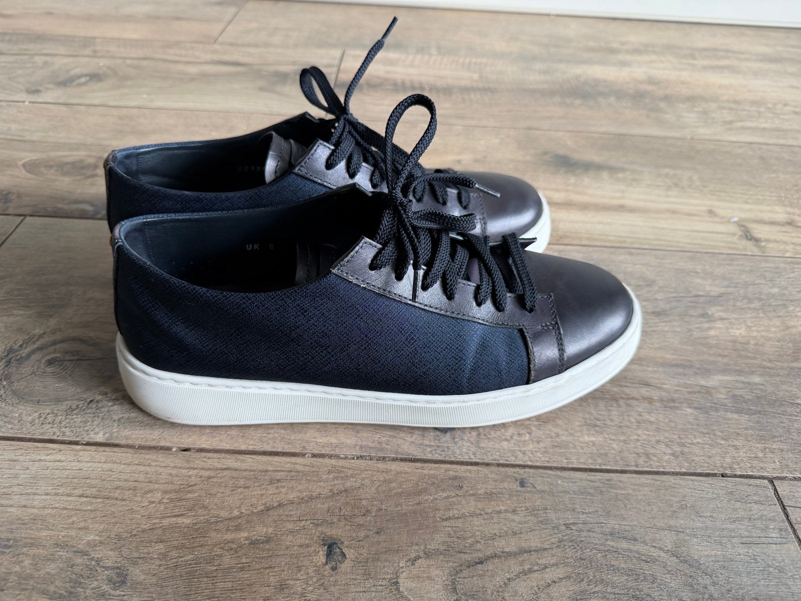 Santoni sneakers - Donkerblauw - Maat 42, Kleding | Heren, Blauw, Ophalen of Verzenden, Sneakers of Gympen, Zo goed als nieuw