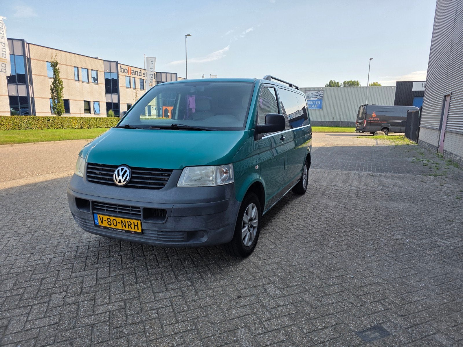 VW Transporter T5 2.0 benzine - LPG 2008, 5 zits, Airco, Voorwielaandrijving, Stof, 4 cilinders, Volkswagen