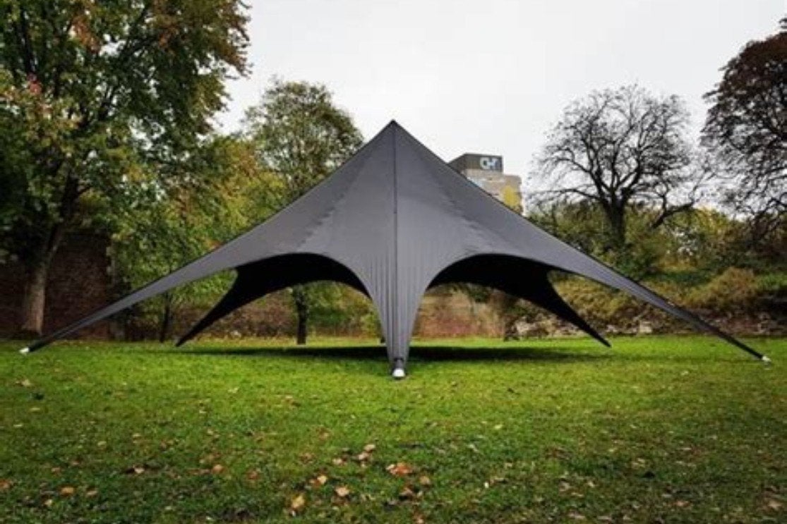 Stertent / Stretch tent 10x10 m Zwart, Ophalen, Tot en met 2