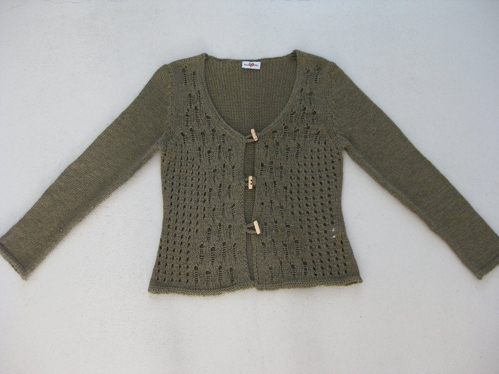 Bellissima vest maat 40 bruin met houtje touwtje sluiting, Maat 38/40 (M), Bruin, Ophalen of Verzenden, Gedragen