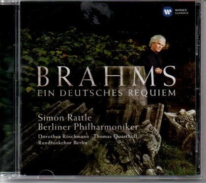 Brahms: Ein Deutsches Requiem - Simon Rattle CD, Cd's en Dvd's, Cd's | Klassiek, Zo goed als nieuw, Requiem, Album, Romantiek