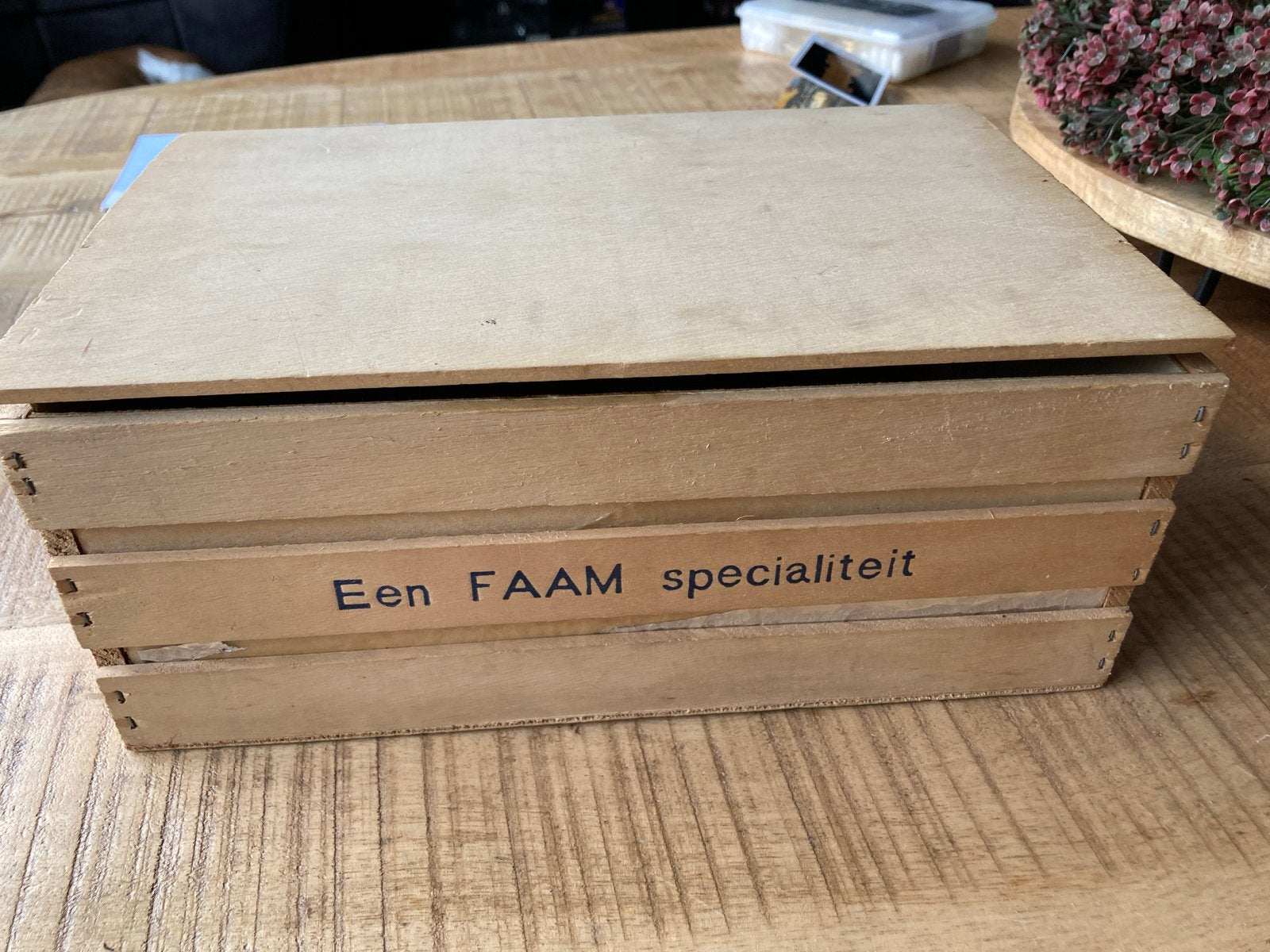 Zeldzaam vintage Faam Milano Drop houten doosje (jaren '30-', Ophalen of Verzenden