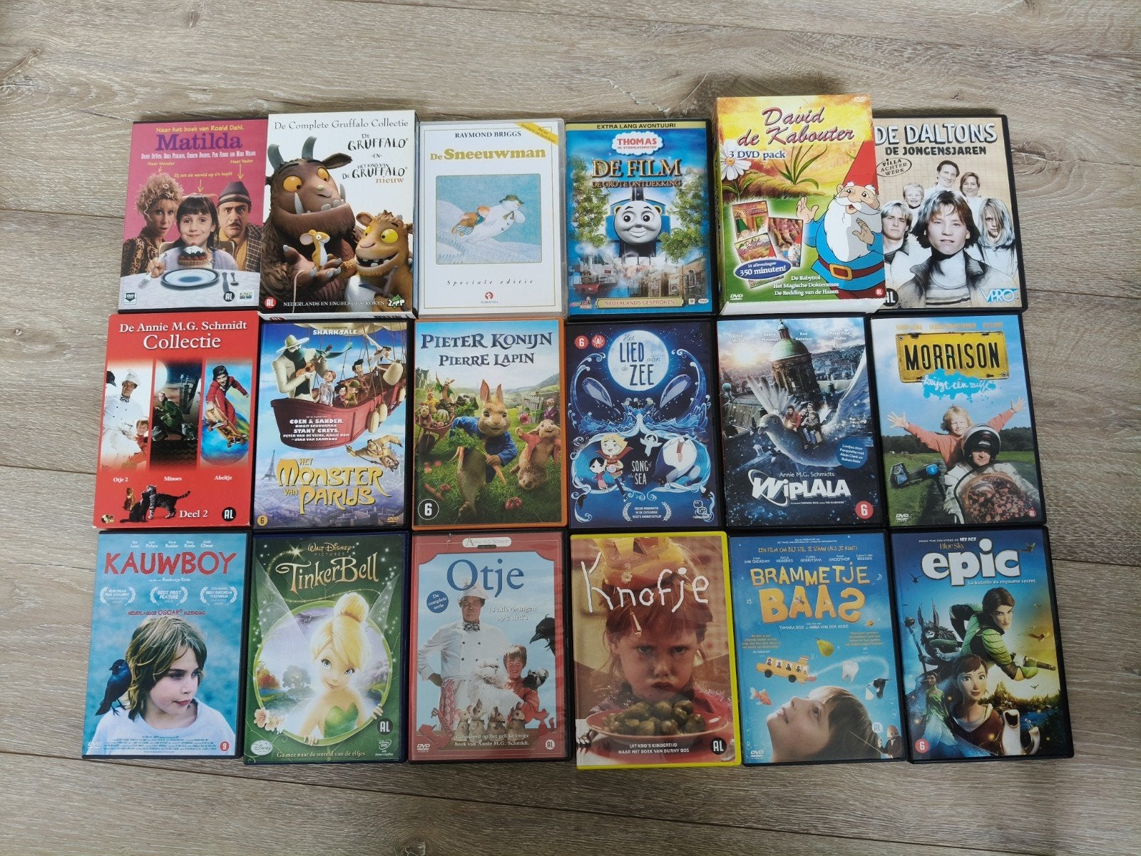 Grote collectie kinderfilms en series op DVD, Gebruikt, Animatie, Alle leeftijden, Nederlands