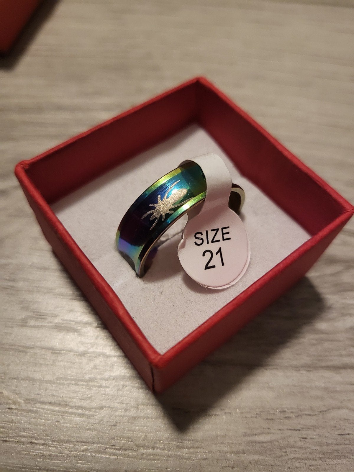 Nieuwe Regenboog Ring met Spin Design - Maat 21, Overige kleuren, 20 of groter, IJzer of Staal, Nieuw