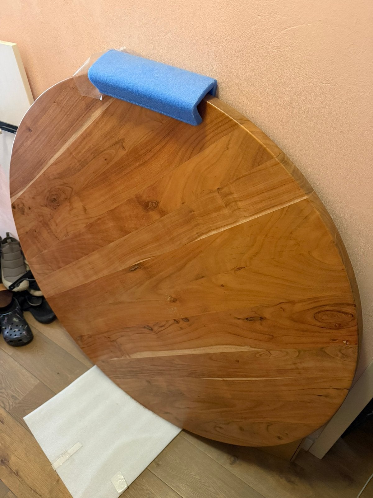 Tafelblad rond acaciahout Ø120 cm — massief hout, ongebruikt, Ophalen, Rond, Nieuw, Overige houtsoorten