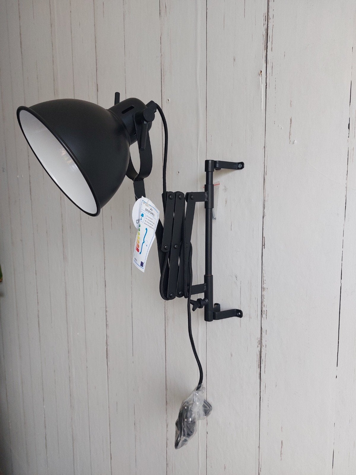 Nieuwe Harmonica Swing Lamp, Metaal, Industrieel, Nieuw, Zwart