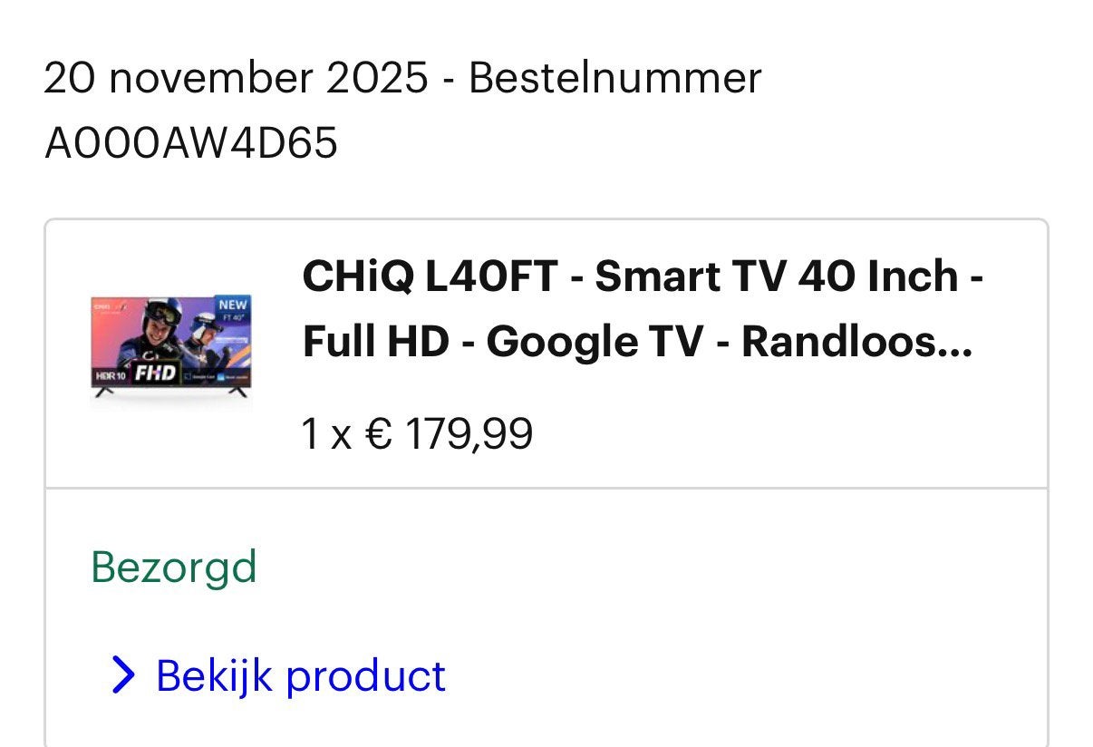 ZGAN Smart tv chiq full hd, Eén persoon