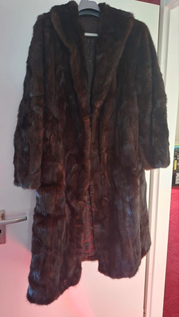 Gevoerde nerts bontmantel - 1.15m - Prima staat, Kleding | Dames, Jassen | Winter, Ophalen of Verzenden, Zo goed als nieuw, Maat 42/44 (L)