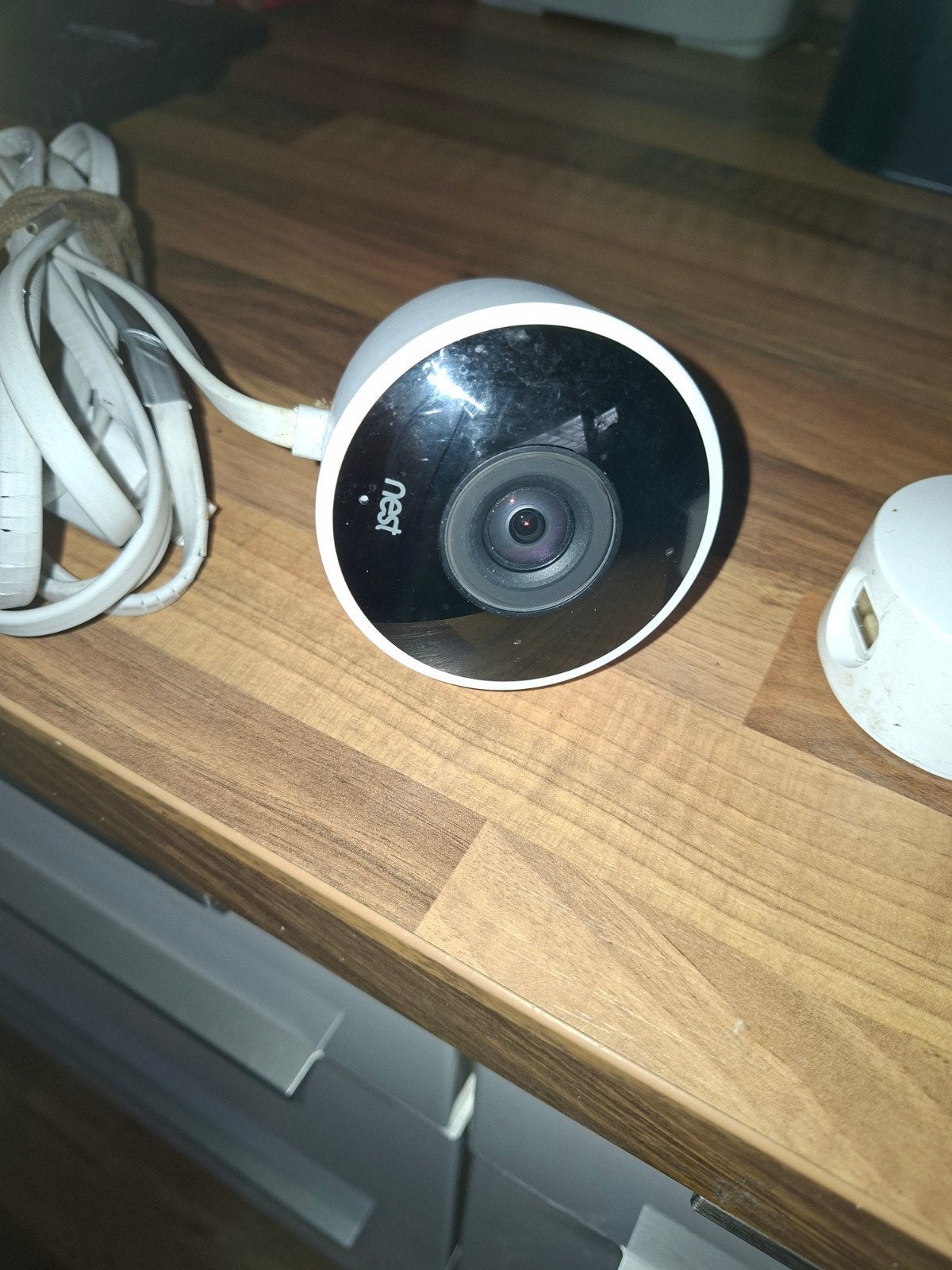 Nest buiten binnen Camera (220V) - Werkt perfect, Ophalen of Verzenden, Gebruikt, Buitencamera