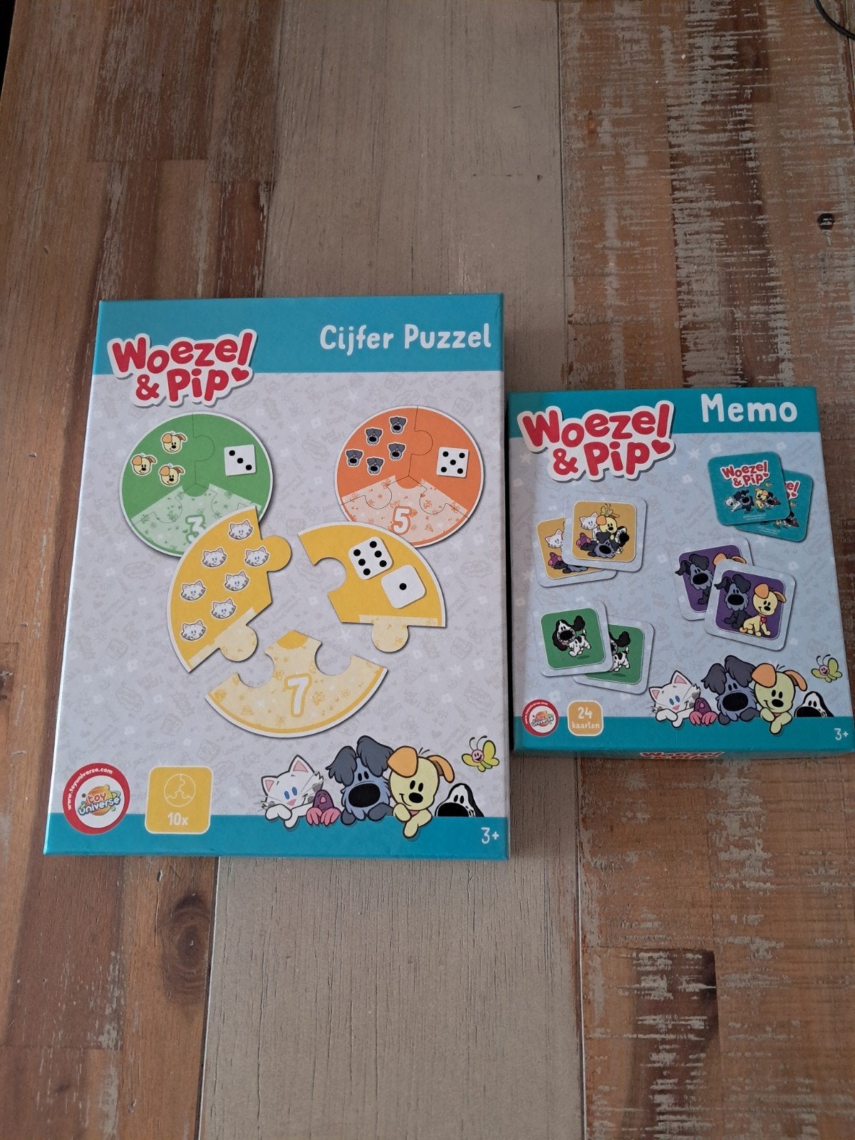 Woezel en pip puzzel en memo setje, Ophalen, 10 tot 50 stukjes, Gebruikt