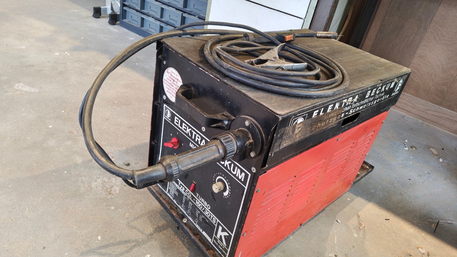 Elektra Beckum MIG/MAG Lasapparaat 160A 230V, Ophalen, Gebruikt, 150 tot 250 ampère, Co2