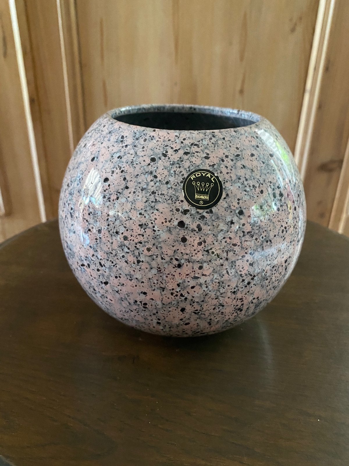 Vintage Royal Delft 80s gespikkeld vaasje, Antiek en Kunst, Antiek | Vazen, Ophalen of Verzenden