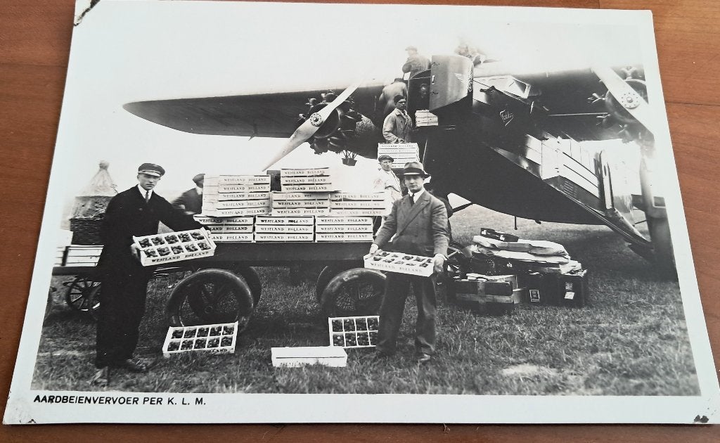 foto westland aarbeidenvervoer per klm, Gebruikt, Foto, Ophalen of Verzenden, Voor 1940