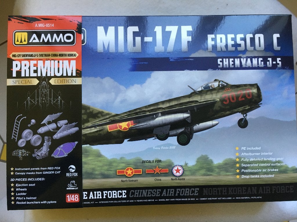 1/48 AMMO MIG-17F Fresco C Vietnam - Premium Special Edition, Overige merken, Verzenden, Nieuw, Groter dan 1:72