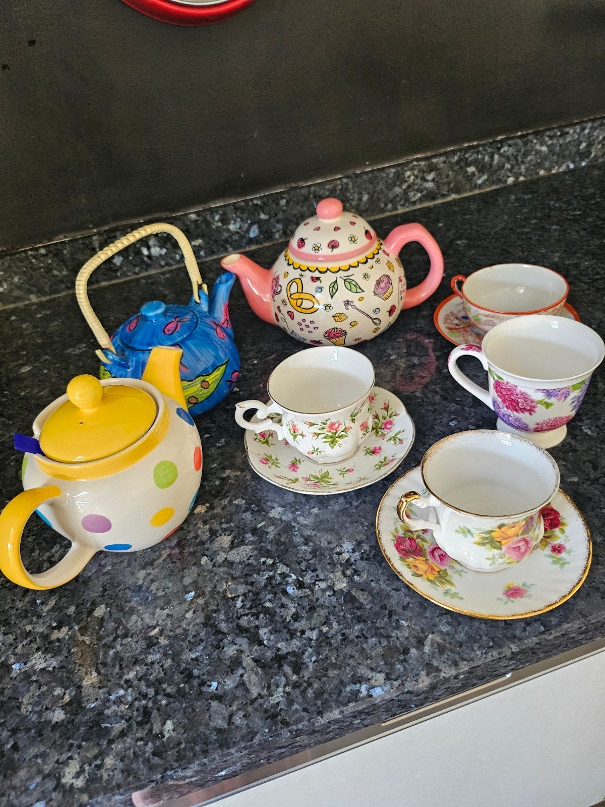 Leuke set voor een High Tea, Ophalen, Porselein, Overige stijlen, Kop(pen) en/of Schotel(s)