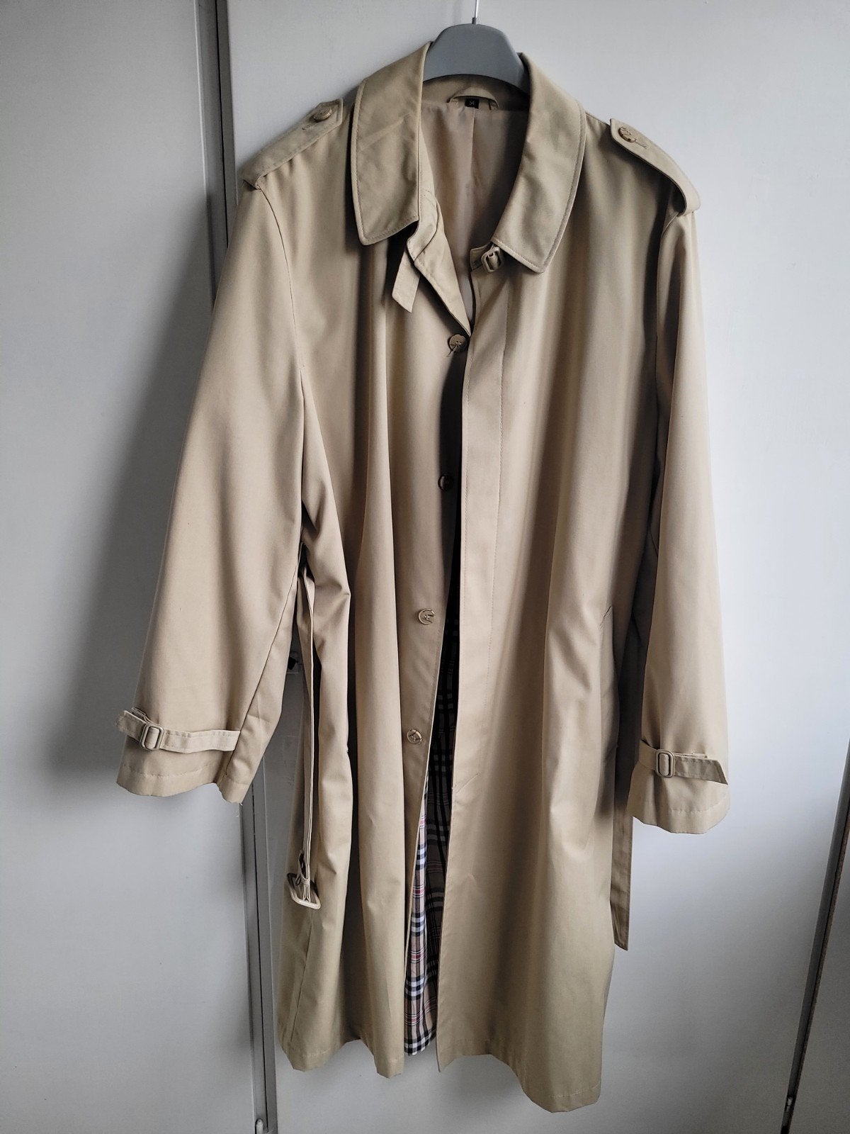 Heren regen (parka) jas mt.54, Ophalen of Verzenden, Zo goed als nieuw, Maat 52/54 (L), Beige