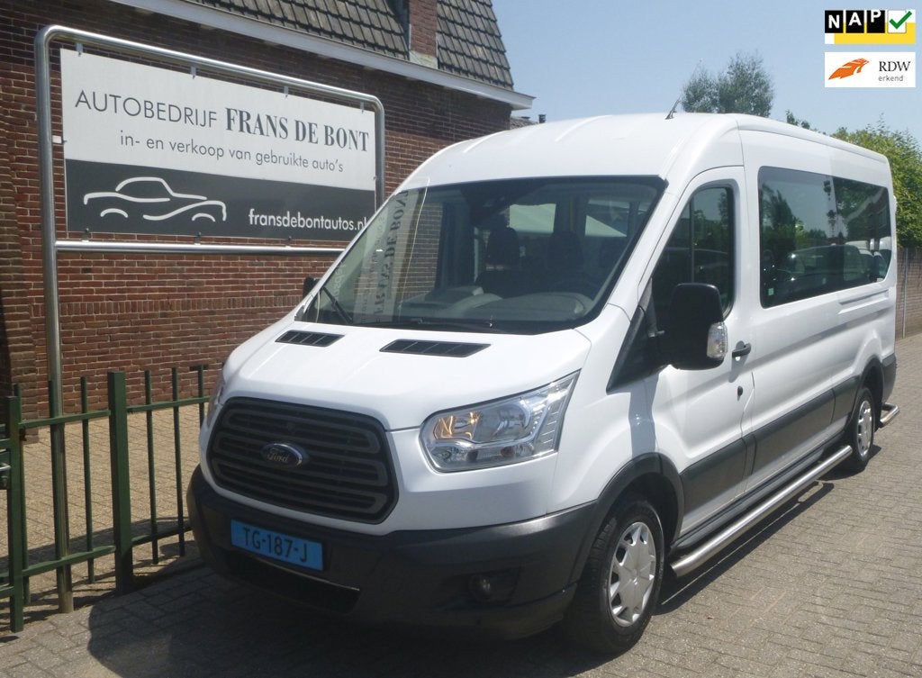 Ford Transit Kombi 310 2.0 TDCI L3H2 Trend AIRCO 9 PERSOONS, 4 cilinders, Wit, Origineel Nederlands, Bedrijf