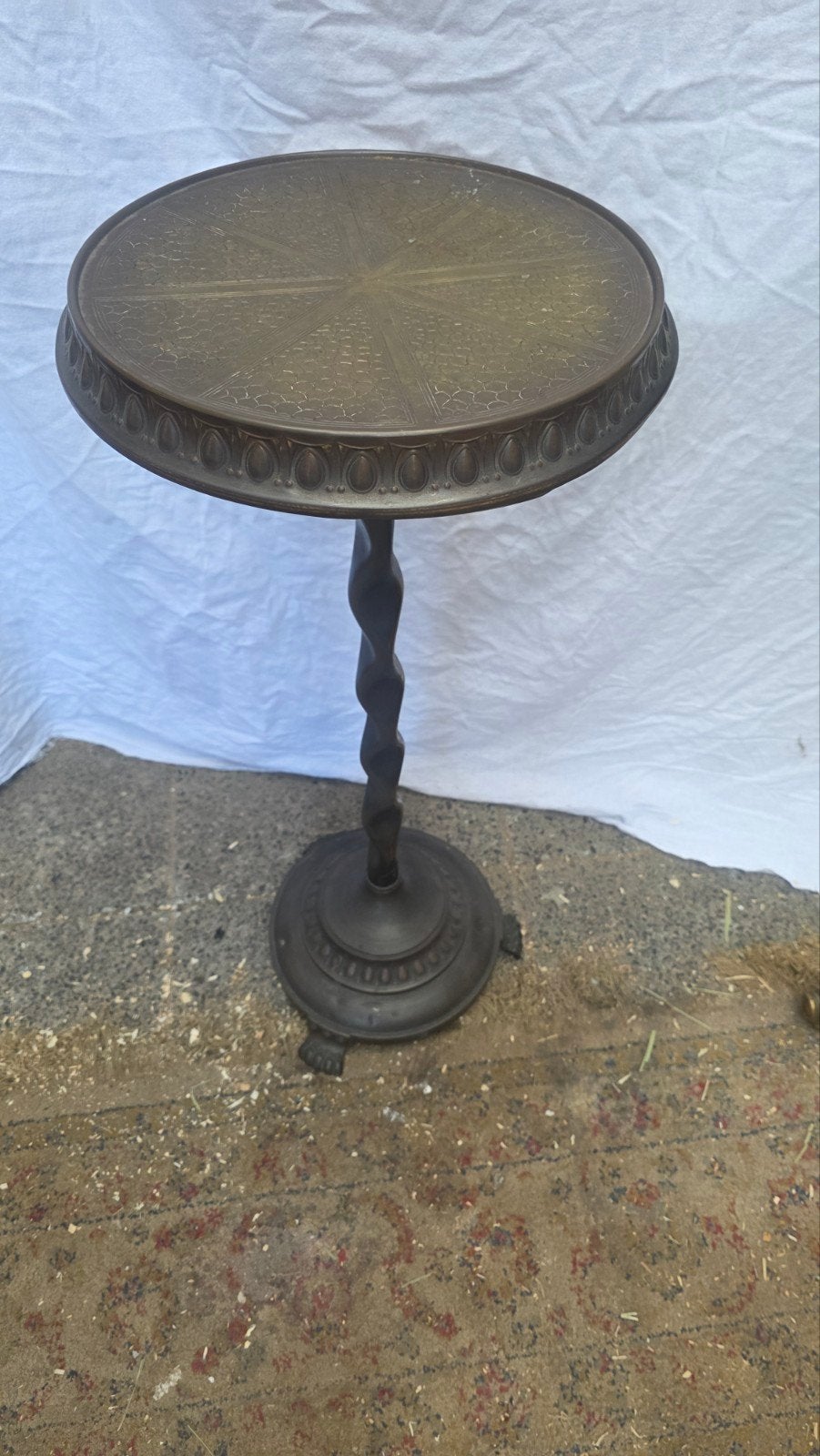 messing bijzet tafel, Ophalen, Minder dan 55 cm, Rond, 60 cm of meer