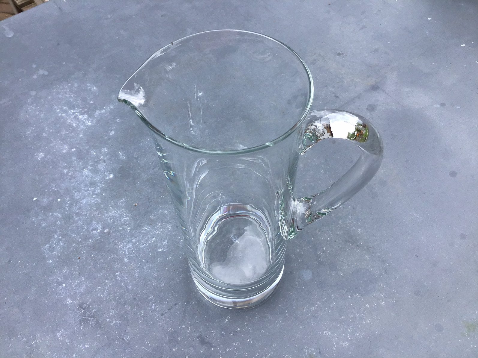 Zware glazen waterkan, Ophalen of Verzenden