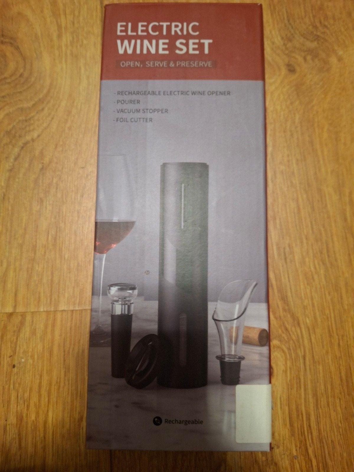 Elektrische Wijnset - Open, Serveer & Bewaar, Overige typen, Kunststof, Nieuw, Ophalen of Verzenden