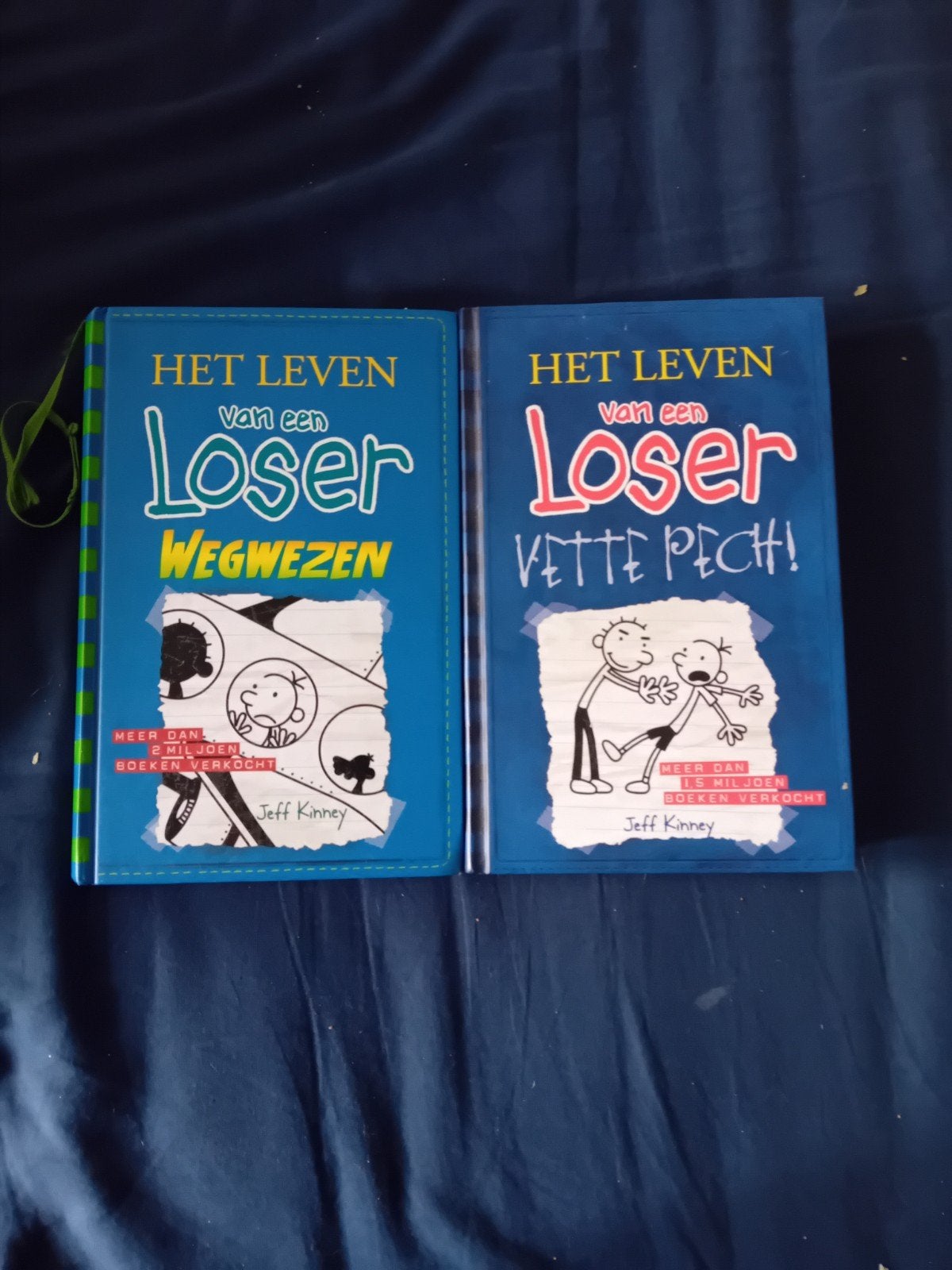 Het Leven van een Loser: Wegwezen & Vette Pech! (2 boeken), Ophalen of Verzenden, Gelezen, Jeff Kinney, Fictie